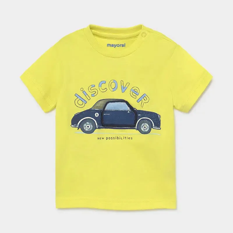 S/s T-shirt Play Car for Baby Boy Lime