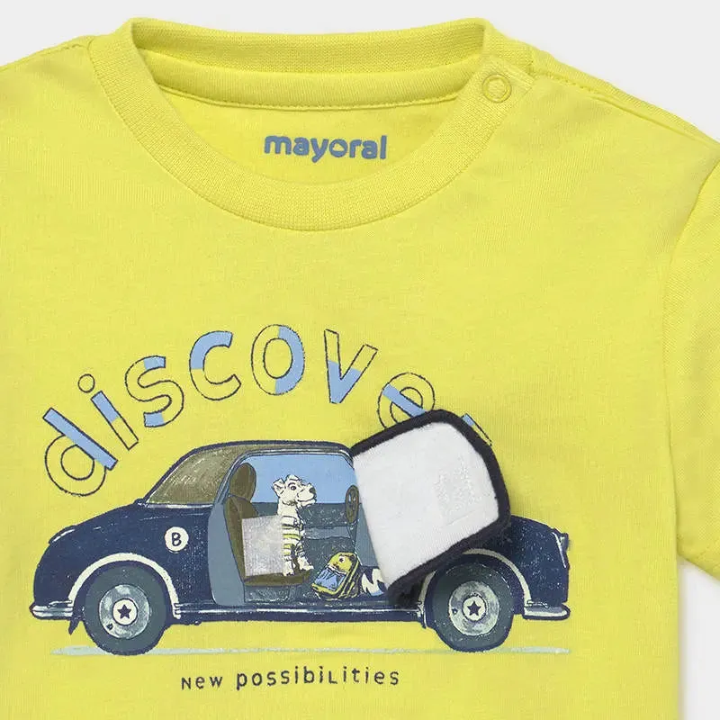 S/s T-shirt Play Car for Baby Boy Lime