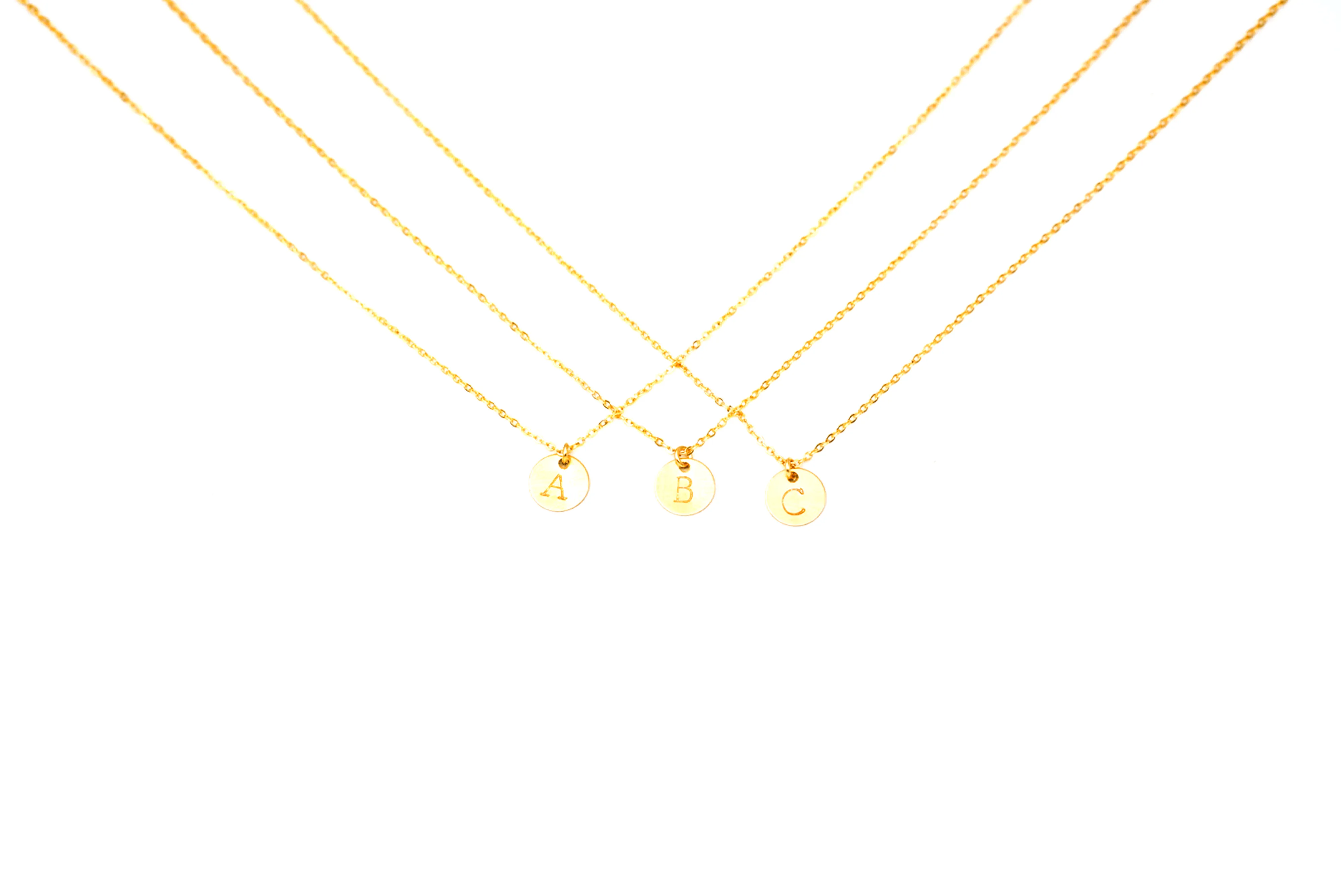 Stamped Initial Necklace Wholesale