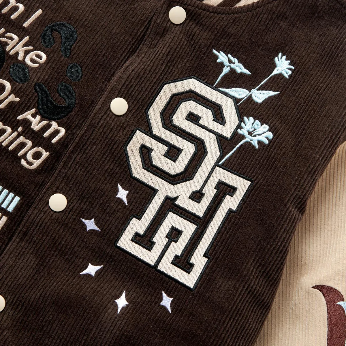 SUGAR HILL PARANOID CORDUROY LETTERMAN (BROWN) (SH23-FALL-27)