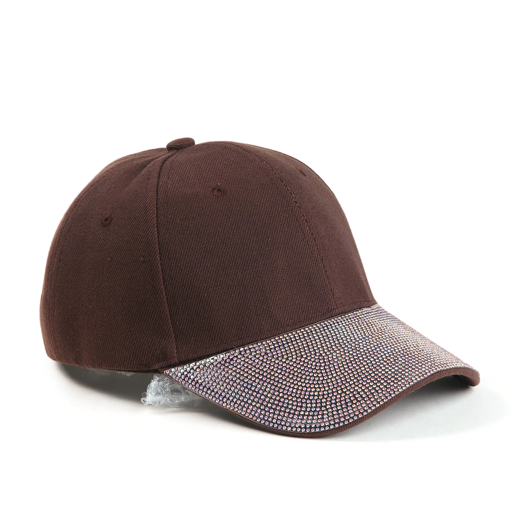 Tayla Crystal Hats in Brown