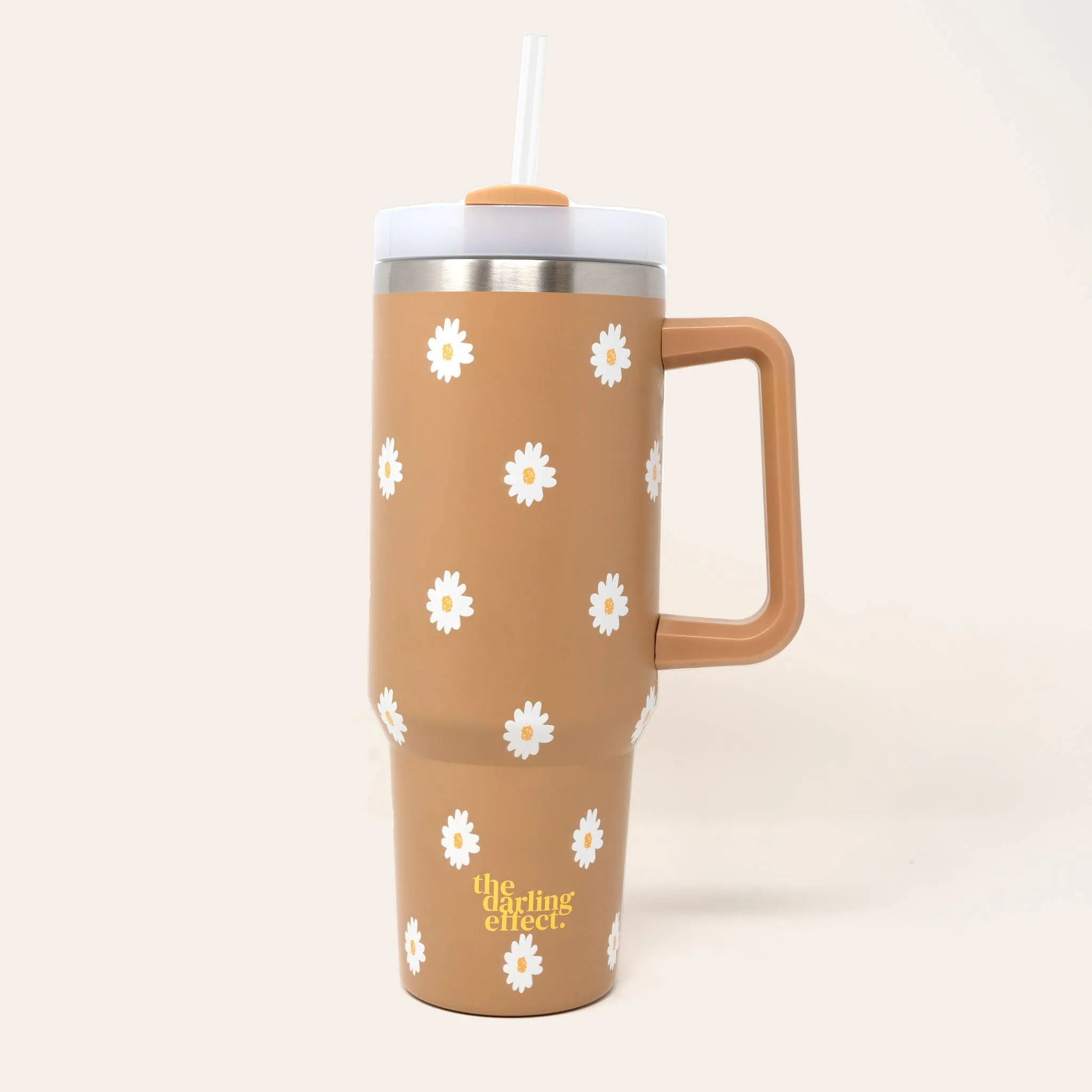 The Darling Effect - 40oz Take Me Everywhere Tumbler - Dancing Daisy Sandstone