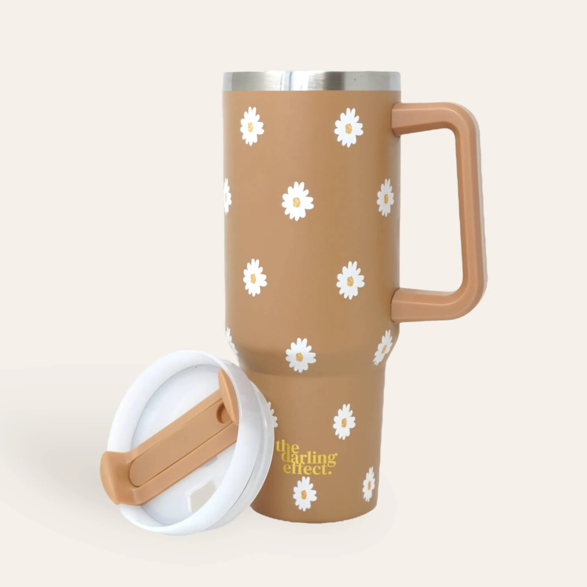 The Darling Effect - 40oz Take Me Everywhere Tumbler - Dancing Daisy Sandstone