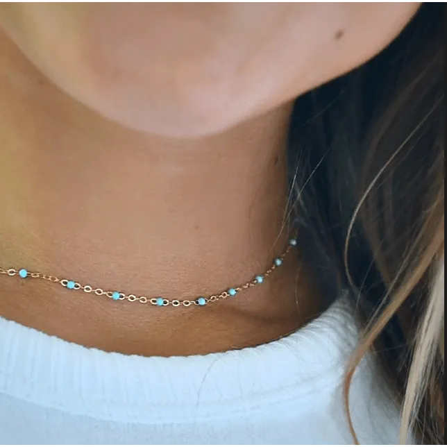 The Dotsy Necklace - 14k Gold-Filled & Epoxy - Waterproof!