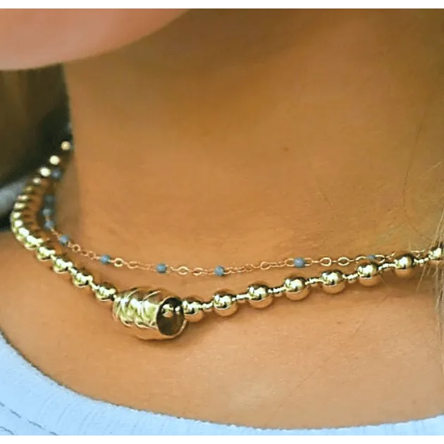 The Dotsy Necklace - 14k Gold-Filled & Epoxy - Waterproof!