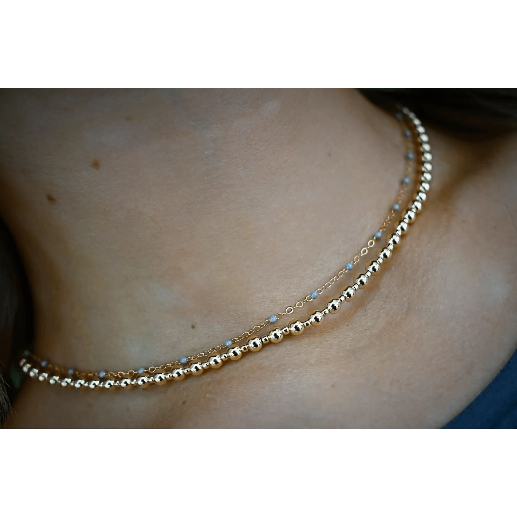 The Dotsy Necklace - 14k Gold-Filled & Epoxy - Waterproof!