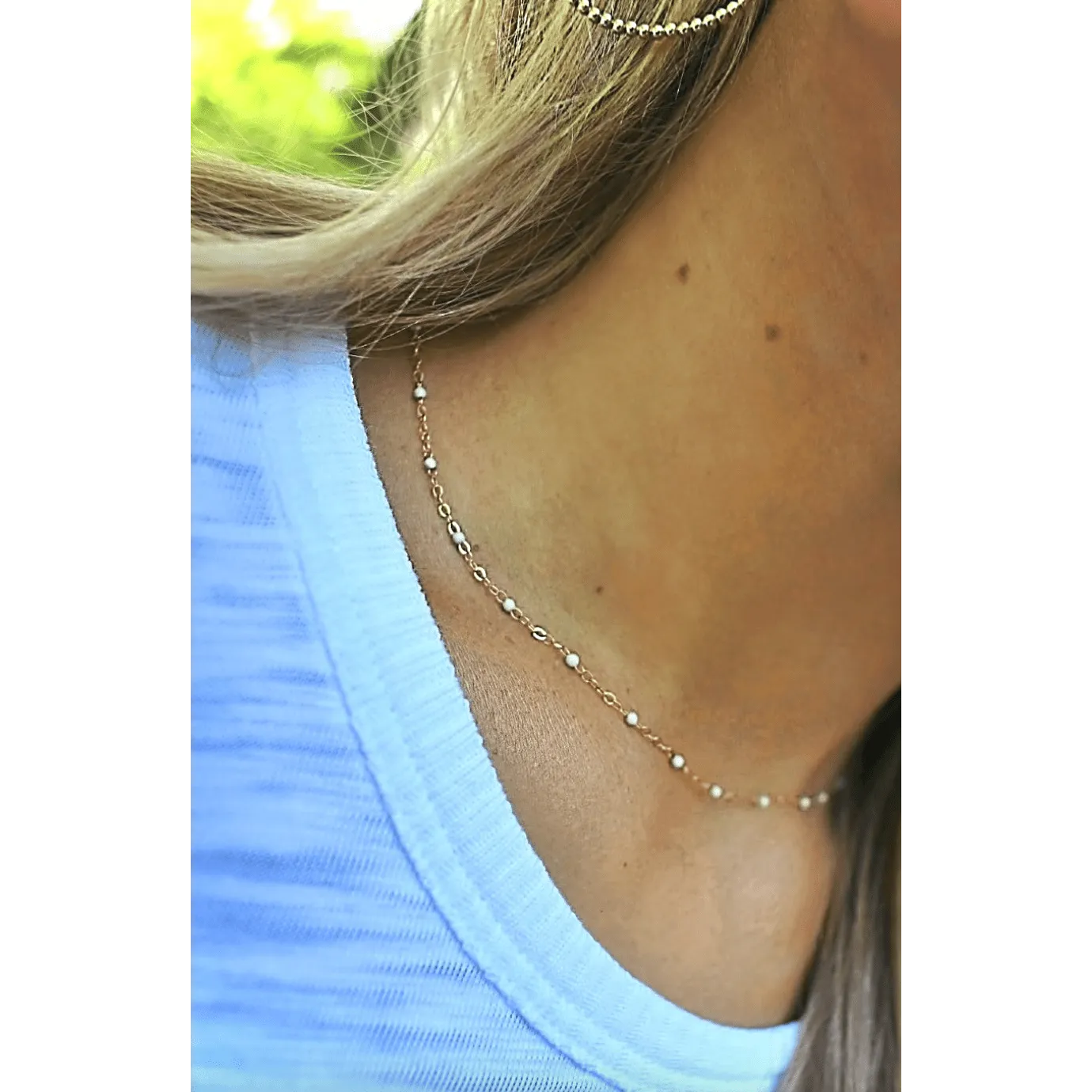 The Dotsy Necklace - 14k Gold-Filled & Epoxy - Waterproof!