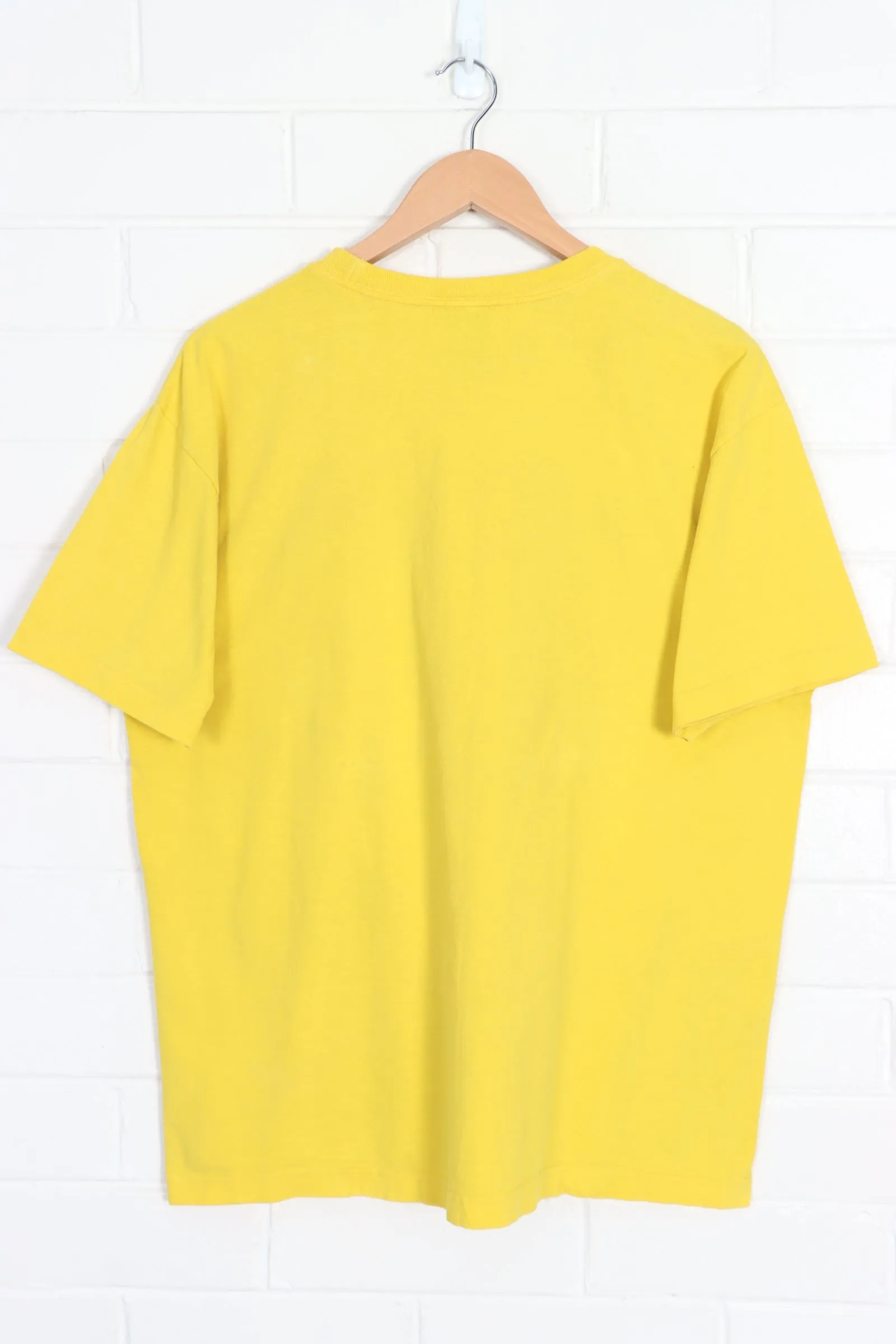 TOMMY HILFIGER JEANS Yellow Embossed Logo T-Shirt (L)