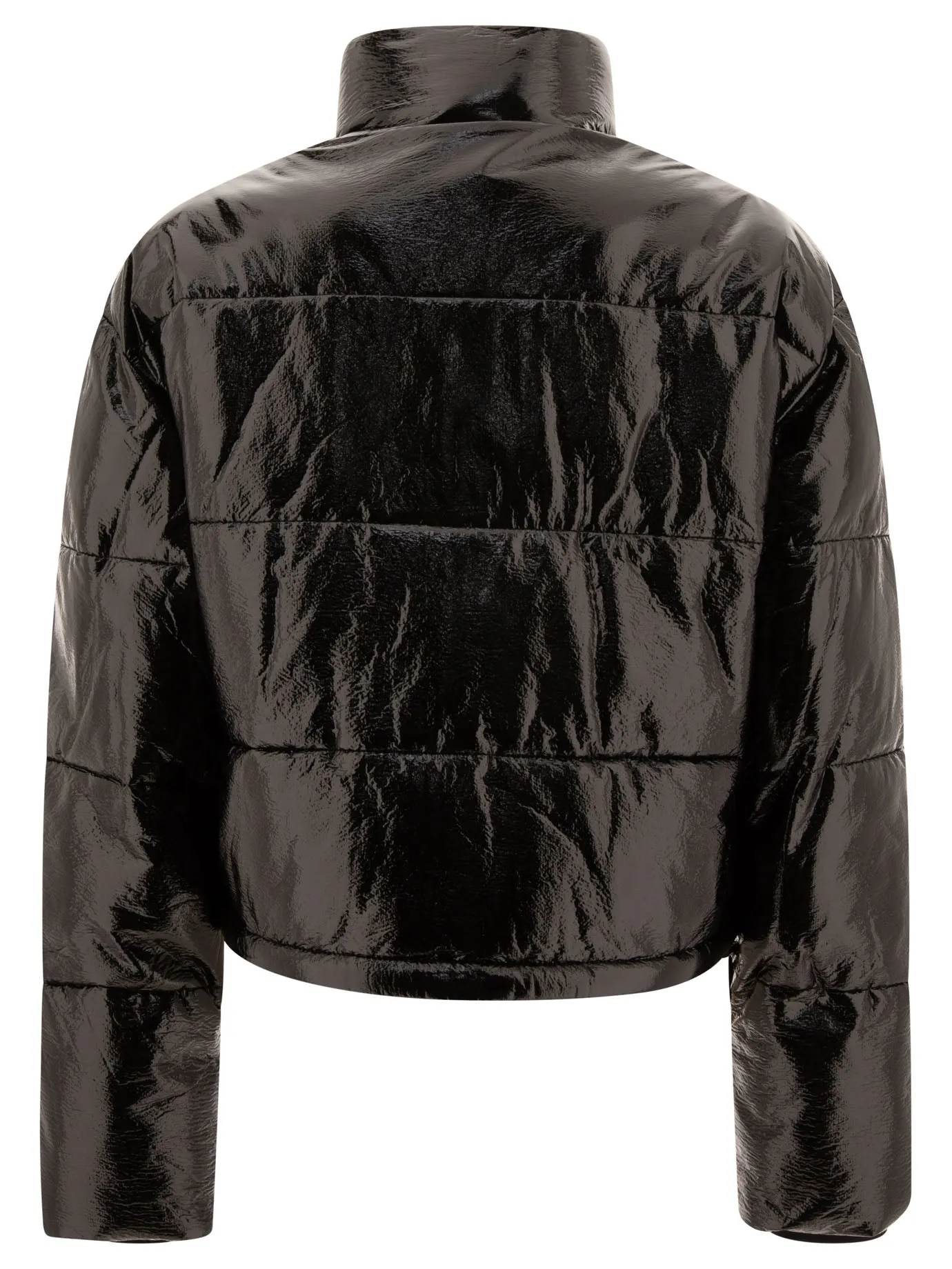 Vinyl Puffer Jacket Jackets Black