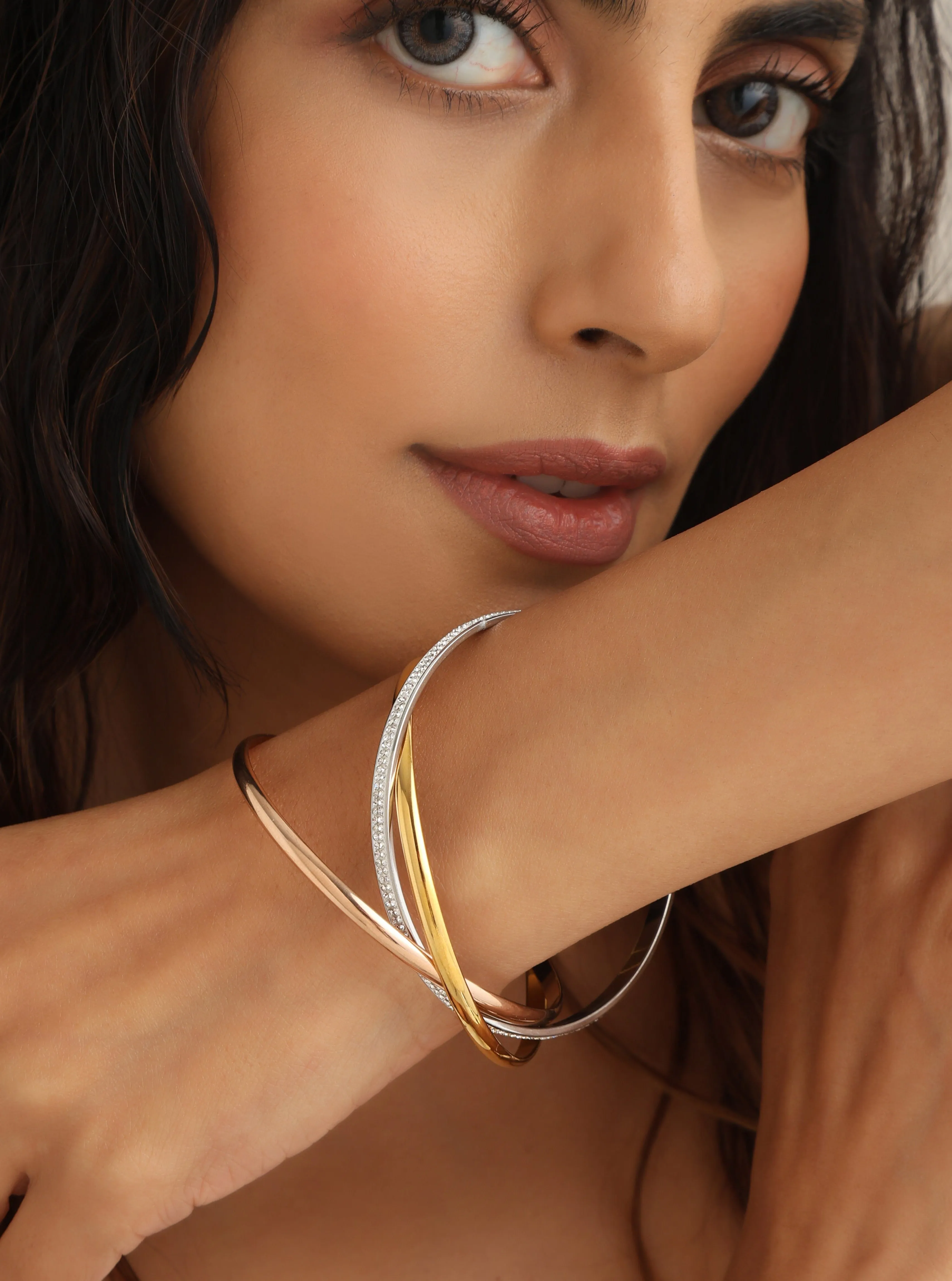 Waterproof Entangled Bangle Set