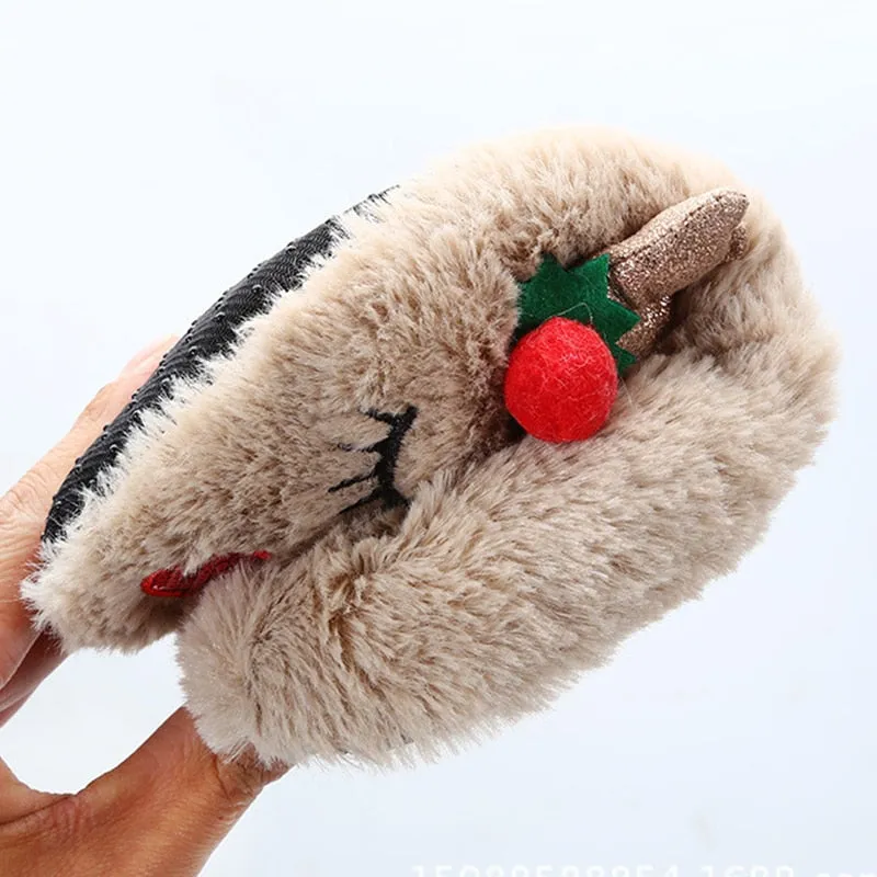 Winter Warm Non-Slip Flat Heel Plush House Slippers for Women