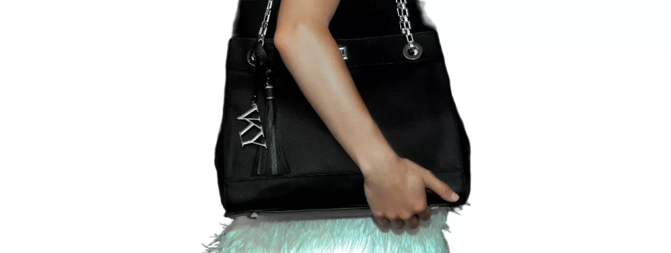 Womens Vky Original Leila Shoulder Classic Leather Bag Handbag - Black