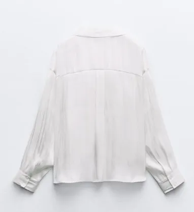 ZARA  |RUFFLED SEMI-SHEER TOP